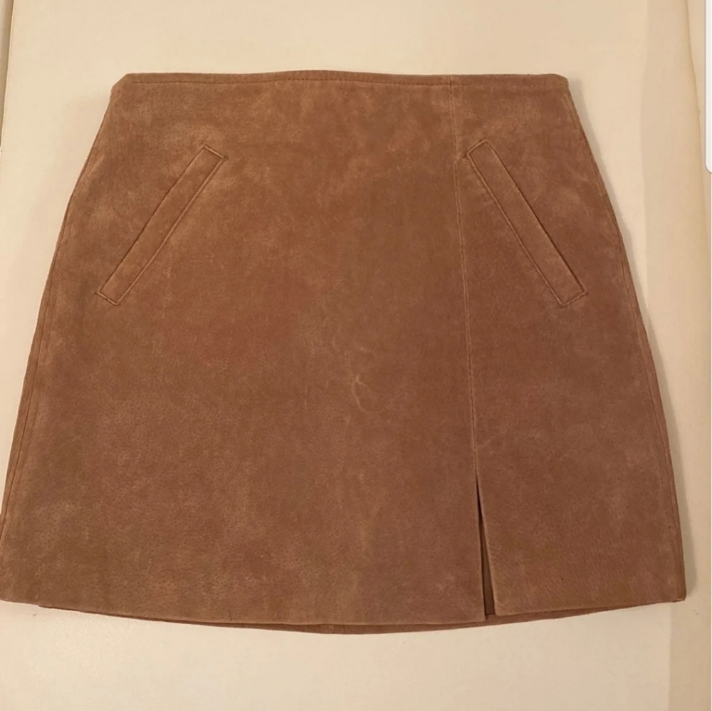 BLANKNYC Suede Tan Skirt
